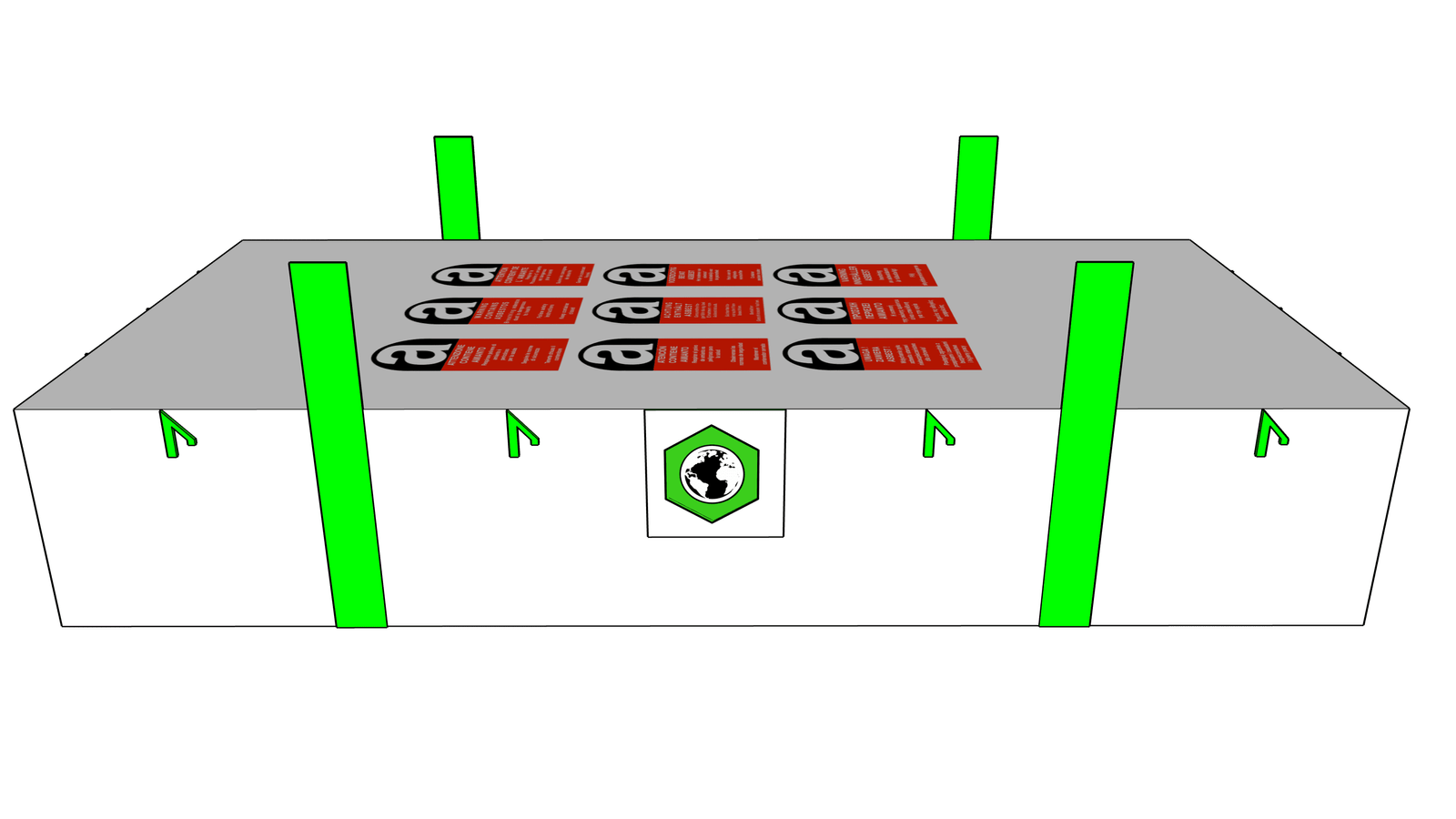 Plattenbag 260x125x30cm, SWL 1500kg, SF:5:1