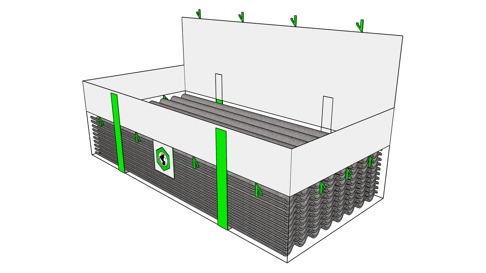 Plattenbag 320x125x30cm, SWL 1500kg, SF:5:1
