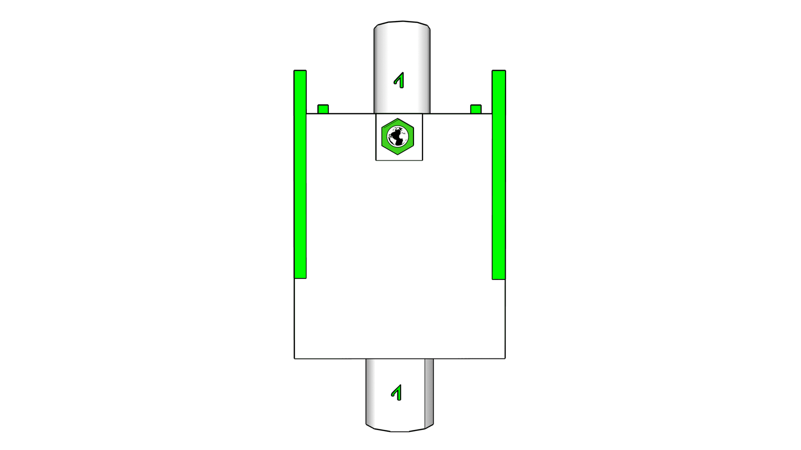 Big Bag 100x100x200cm, SWL 1000kg, SF:5:1