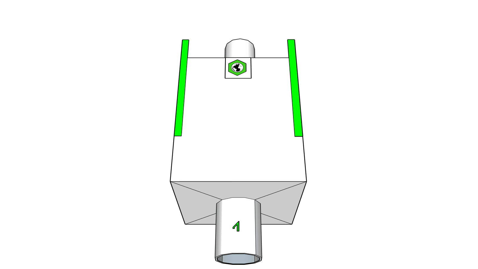 Big Bag 100x100x200cm, SWL 1000kg, SF:5:1