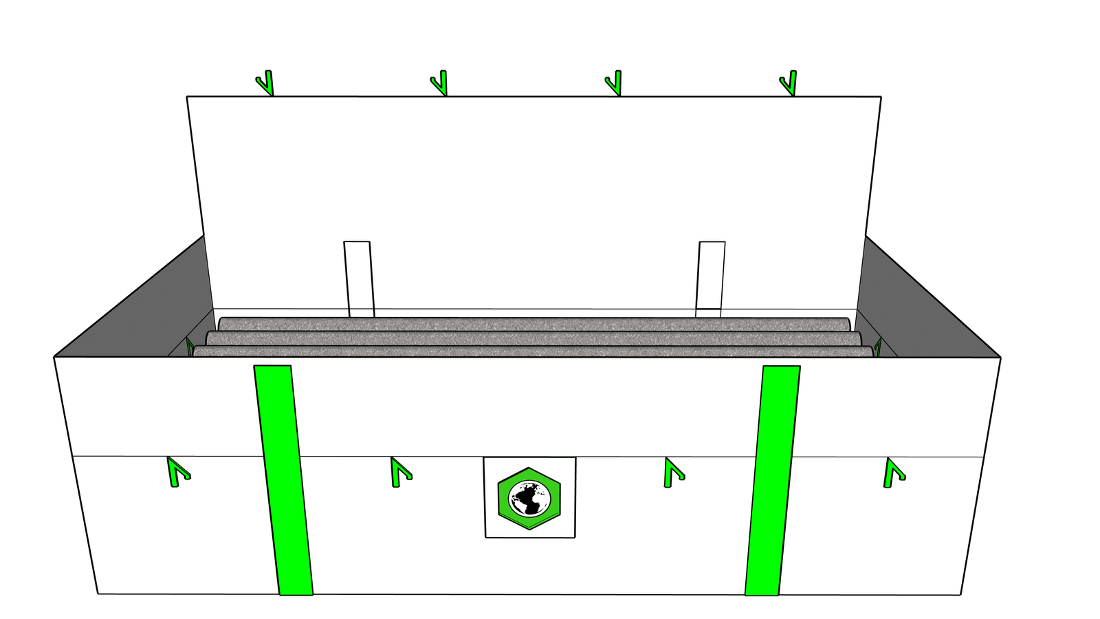 Plattenbag 260x125x30cm, SWL 1500kg, SF:5:1
