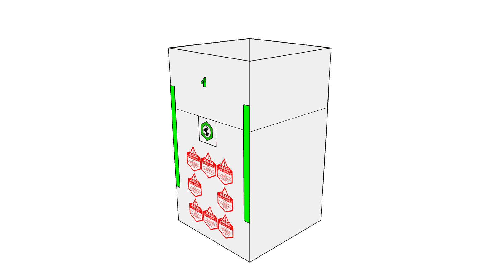 Mineralwolle Big Bag 90x90x120cm,SWL 150kg,SF 5:1