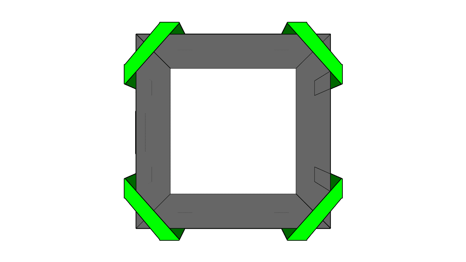 Big Bag 90x90x110cm, Cross-Corner, SWL 1500kg, SF:5:1