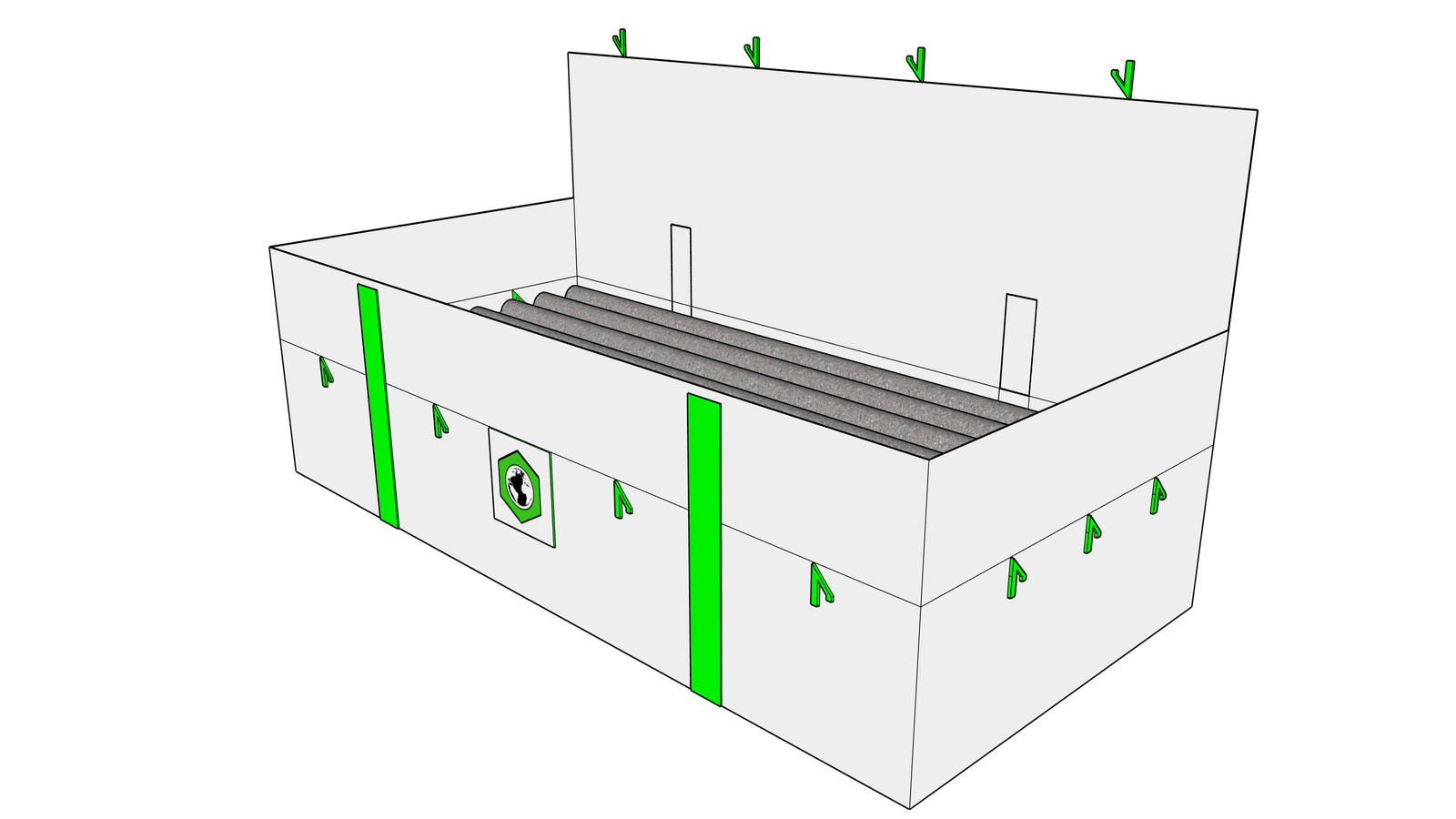 Plattenbag 320x125x30cm, SWL 1500kg, SF:5:1