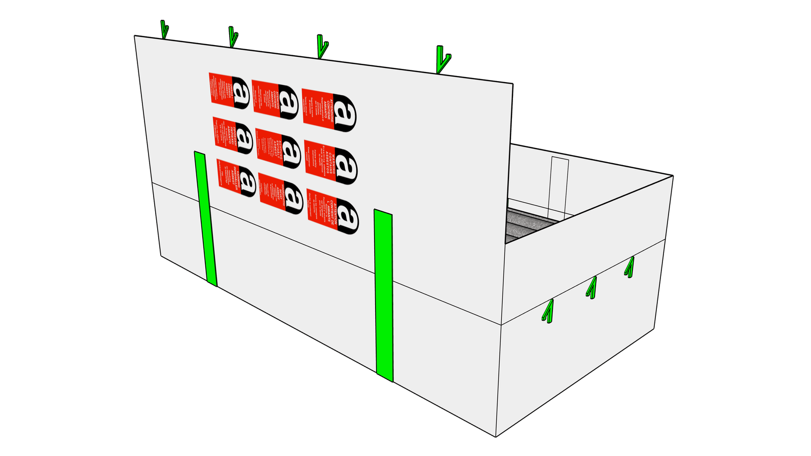 Plattenbag 260x125x30cm, SWL 1500kg, SF:5:1